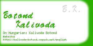 botond kalivoda business card